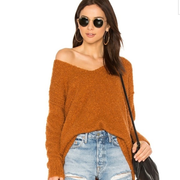 Free People Sweaters - Free People Lofty V-Neck Oversized Cozy Sweater XS